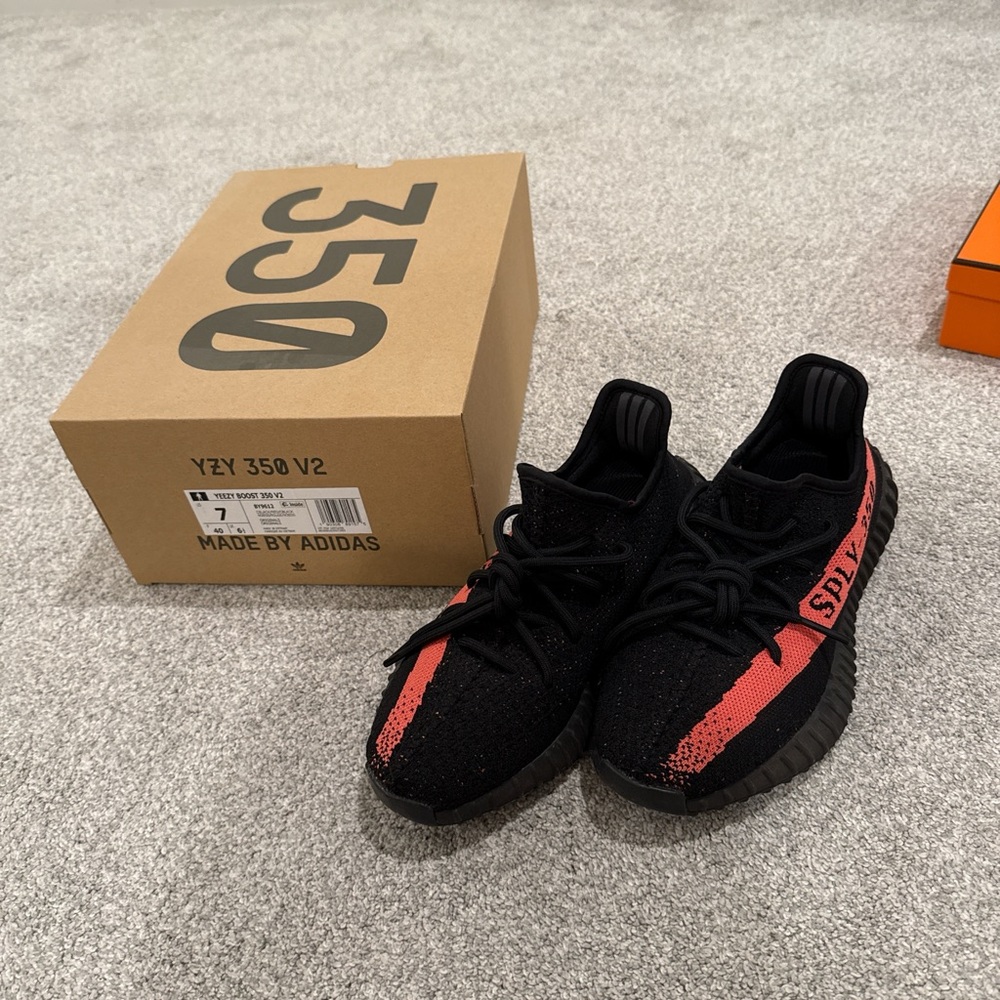 adidas Yeezy Boost 350 V2 Black Red Sneakers